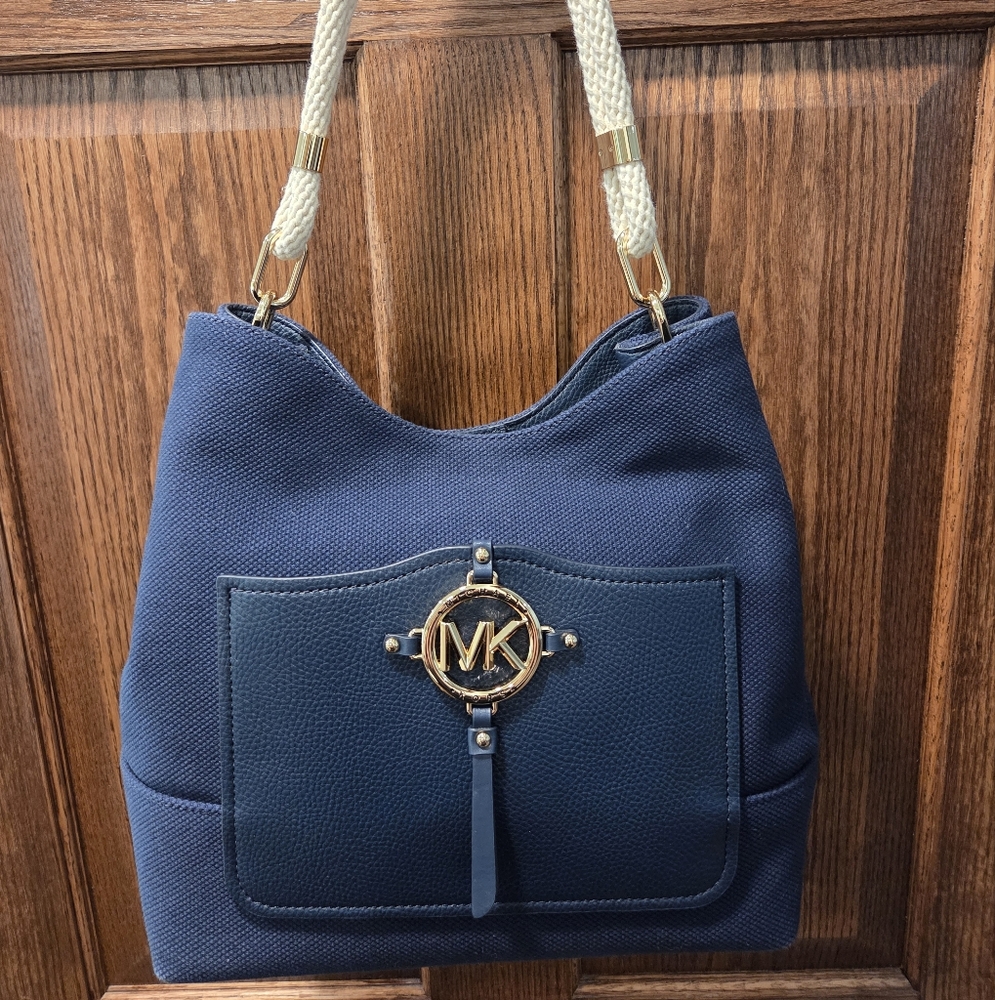 Michael Kors Amy Rope Canvas Tote - Navy